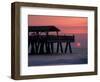 Sunrise at the Pier, Tybee Island, Georgia, USA-Joanne Wells-Framed Photographic Print