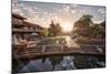 Sunrise at the Square Market in Dayan, Lijiang, Yunnan, China, Asia-Andreas Brandl-Mounted Photographic Print