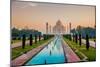 Sunrise at the Taj Mahal, UNESCO World Heritage Site, Agra, Uttar Pradesh, India, Asia-Laura Grier-Mounted Photographic Print