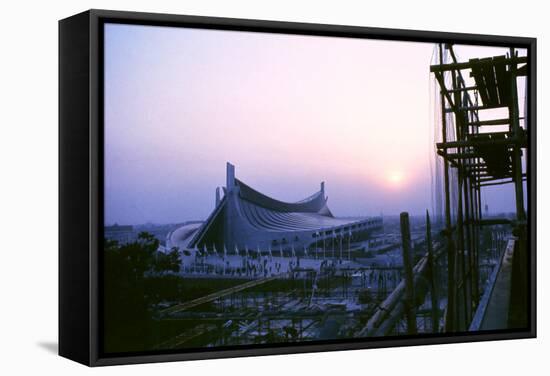 Sunrise at the Yoyogi National Gymnasium, 1964 Tokyo Summer Olympics, Japan-Art Rickerby-Framed Stretched Canvas