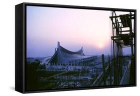 Sunrise at the Yoyogi National Gymnasium, 1964 Tokyo Summer Olympics, Japan-Art Rickerby-Framed Stretched Canvas