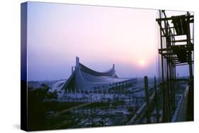 Sunrise at the Yoyogi National Gymnasium, 1964 Tokyo Summer Olympics, Japan-Art Rickerby-Stretched Canvas