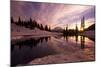 Sunrise at Tipsoo Lakes and Mount Rainier-Craig Tuttle-Mounted Photographic Print