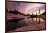 Sunrise at Tipsoo Lakes and Mount Rainier-Craig Tuttle-Framed Photographic Print