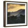 Sunrise at Ubatuba with Mountains in the Background-Alex Saberi-Framed Photographic Print