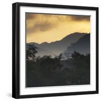 Sunrise at Ubatuba with Mountains in the Background-Alex Saberi-Framed Photographic Print
