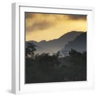 Sunrise at Ubatuba with Mountains in the Background-Alex Saberi-Framed Photographic Print