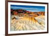 Sunrise at Zabriskie Point in Death Valley National Park, California-Jordana Meilleur-Framed Photographic Print