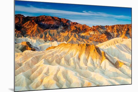 Sunrise at Zabriskie Point in Death Valley National Park, California-Jordana Meilleur-Mounted Photographic Print