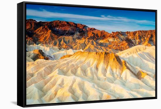 Sunrise at Zabriskie Point in Death Valley National Park, California-Jordana Meilleur-Framed Stretched Canvas