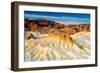 Sunrise at Zabriskie Point in Death Valley National Park, California-Jordana Meilleur-Framed Photographic Print