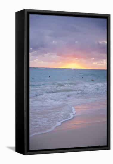 Sunrise, Bavaro Beach, Higuey, Punta Cana, Dominican Republic-Lisa S^ Engelbrecht-Framed Stretched Canvas