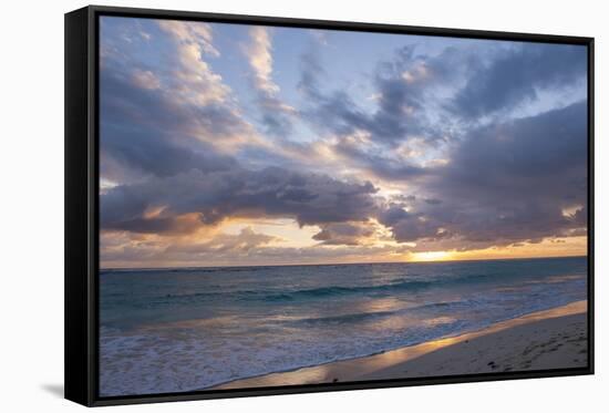 Sunrise, Bavaro Beach, Higuey, Punta Cana, Dominican Republic-Lisa S Engelbrecht-Framed Stretched Canvas