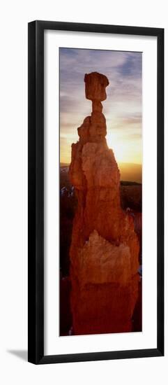 Sunrise Behind a Cliff, Thor's Hammer, Bryce Canyon National Park, Utah, USA-null-Framed Photographic Print