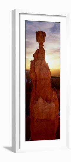 Sunrise Behind a Cliff, Thor's Hammer, Bryce Canyon National Park, Utah, USA-null-Framed Photographic Print