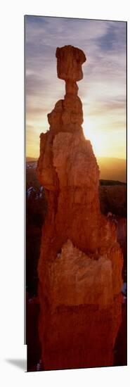 Sunrise Behind a Cliff, Thor's Hammer, Bryce Canyon National Park, Utah, USA-null-Mounted Photographic Print