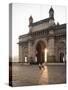 Sunrise Behind the Gateway to India, Mumbai (Bombay), India, South Asia-Ben Pipe-Stretched Canvas