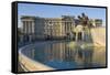 Sunrise, Buckingham Palace and the Fountain, London, England, United Kingdom, Europe-James Emmerson-Framed Stretched Canvas