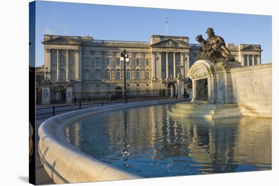 Sunrise, Buckingham Palace and the Fountain, London, England, United Kingdom, Europe-James Emmerson-Stretched Canvas