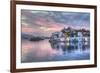 Sunrise, buildings at Harbour Entrance, Kastellorizo (Megisti) Island, Dodecanese Group-Richard Maschmeyer-Framed Photographic Print