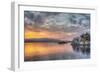 Sunrise, buildings at Harbour Entrance, Kastellorizo (Megisti) Island, Dodecanese Group-Richard Maschmeyer-Framed Photographic Print