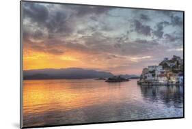 Sunrise, buildings at Harbour Entrance, Kastellorizo (Megisti) Island, Dodecanese Group-Richard Maschmeyer-Mounted Photographic Print