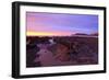 Sunrise Casts a Red Pink Hue on Rocks of a Beach Looking Towards Nugget Point-Eleanor-Framed Photographic Print