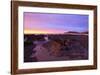 Sunrise Casts a Red Pink Hue on Rocks of a Beach Looking Towards Nugget Point-Eleanor-Framed Photographic Print