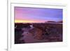 Sunrise Casts a Red Pink Hue on Rocks of a Beach Looking Towards Nugget Point-Eleanor-Framed Photographic Print