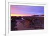 Sunrise Casts a Red Pink Hue on Rocks of a Beach Looking Towards Nugget Point-Eleanor-Framed Photographic Print