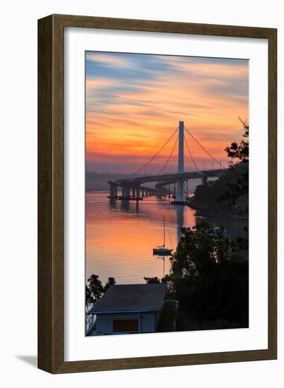 Sunrise Clouds, East Span of the Bay Bridge, San Francisco, California-Vincent James-Framed Photographic Print