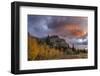 Sunrise clouds over Bear Mountain in Glacier National Park, Montana, USA-Chuck Haney-Framed Photographic Print