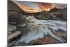 Sunrise Clouds over Swiftcurrent Falls, Glacier NP, Montana, USA-Chuck Haney-Mounted Photographic Print