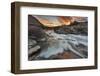 Sunrise Clouds over Swiftcurrent Falls, Glacier NP, Montana, USA-Chuck Haney-Framed Photographic Print