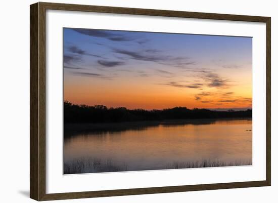 Sunrise Clouds Reflect into Nine Mile Pond in Everglades NP, Florida-Chuck Haney-Framed Photographic Print