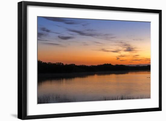 Sunrise Clouds Reflect into Nine Mile Pond in Everglades NP, Florida-Chuck Haney-Framed Photographic Print