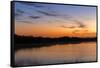 Sunrise Clouds Reflect into Nine Mile Pond in Everglades NP, Florida-Chuck Haney-Framed Stretched Canvas