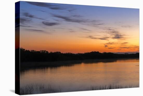 Sunrise Clouds Reflect into Nine Mile Pond in Everglades NP, Florida-Chuck Haney-Stretched Canvas