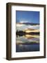 Sunrise clouds reflecting into Sprague Lake in Rocky Mountain National Park, Colorado, USA-Chuck Haney-Framed Photographic Print