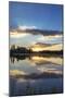 Sunrise clouds reflecting into Sprague Lake in Rocky Mountain National Park, Colorado, USA-Chuck Haney-Mounted Photographic Print