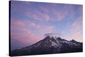 Sunrise Colors On Mt. Rainier National Park, WA-Justin Bailie-Stretched Canvas