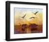 Sunrise Cranes-Chris Vest-Framed Art Print