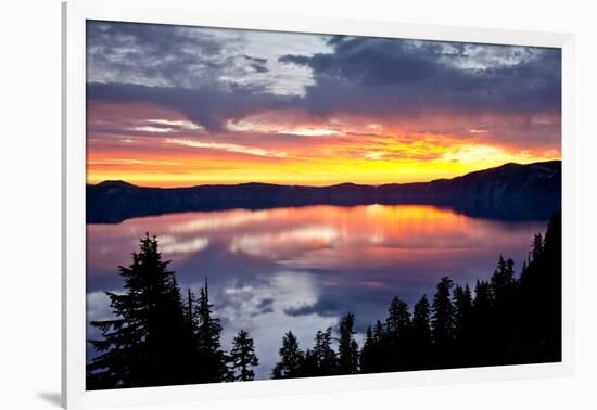 Sunrise, Crater Lake National Park, Oregon, USA, Lake, National Park, National Park-Michel Hersen-Framed Photographic Print