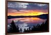 Sunrise, Crater Lake National Park, Oregon, USA, Lake, National Park, National Park-Michel Hersen-Framed Photographic Print