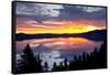 Sunrise, Crater Lake National Park, Oregon, USA, Lake, National Park, National Park-Michel Hersen-Framed Stretched Canvas