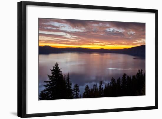 Sunrise, Crater Lake National Park, Oregon, USA-Michel Hersen-Framed Photographic Print