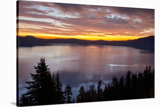 Sunrise, Crater Lake National Park, Oregon, USA-Michel Hersen-Stretched Canvas