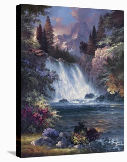 Sunrise Falls-James Lee-Stretched Canvas