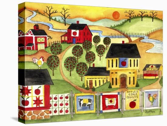 Sunrise Farm Apple Quilts 4 Sale Cheryl Bartley-Cheryl Bartley-Stretched Canvas