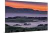 Sunrise Fire over Petaluma Hills, Sonoma County, Bay Area-Vincent James-Mounted Photographic Print